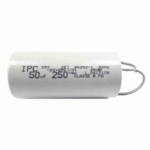 Capacitor De Partida 50uF X 250V Frequência: 50/60Hz Com Cabo Temperatura: -25+85ºC Capacitor De Partida 50uF X 250V Frequência: 50/60Hz Com Cabo Temperatura: -25+85ºC